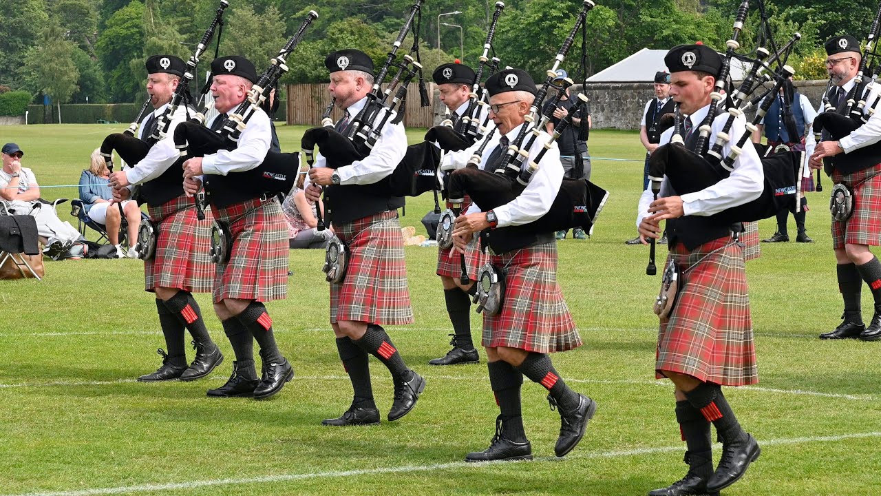 City of Newcastle Pipe Band winning Grade 2 MSR at the 2023 RSPBA Pipe Band Championships