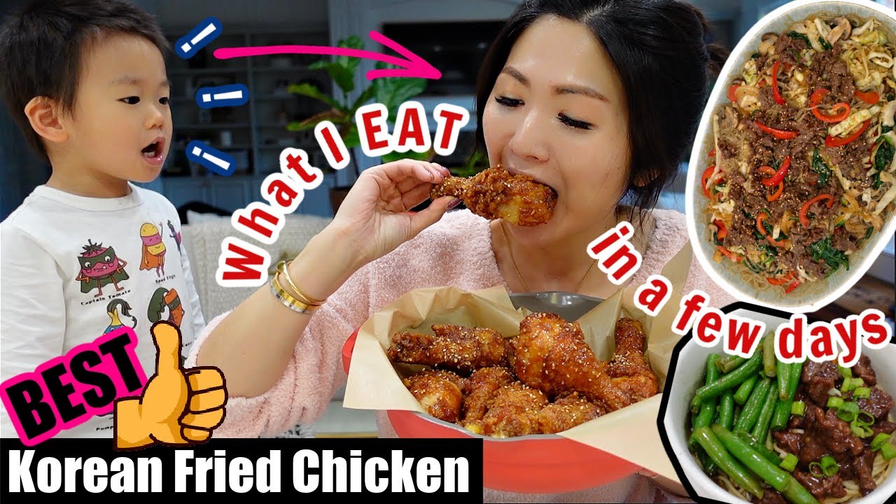WHAT I EAT IN A FEW DAYS | BEST KOREAN SOY SAUCE GARLIC FRIED CHICKEN, JAPCHE, TERIYAKI | CHARIS ❤️