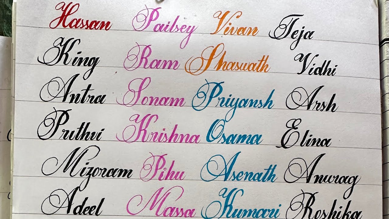 Handwriting name 