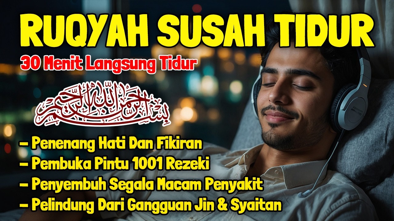 Susah Tidur Coba Dengarkan Surah Pengantar Tidur Terlelap Ruqyah Insomniaa Menghilangkan Stres Cemas
