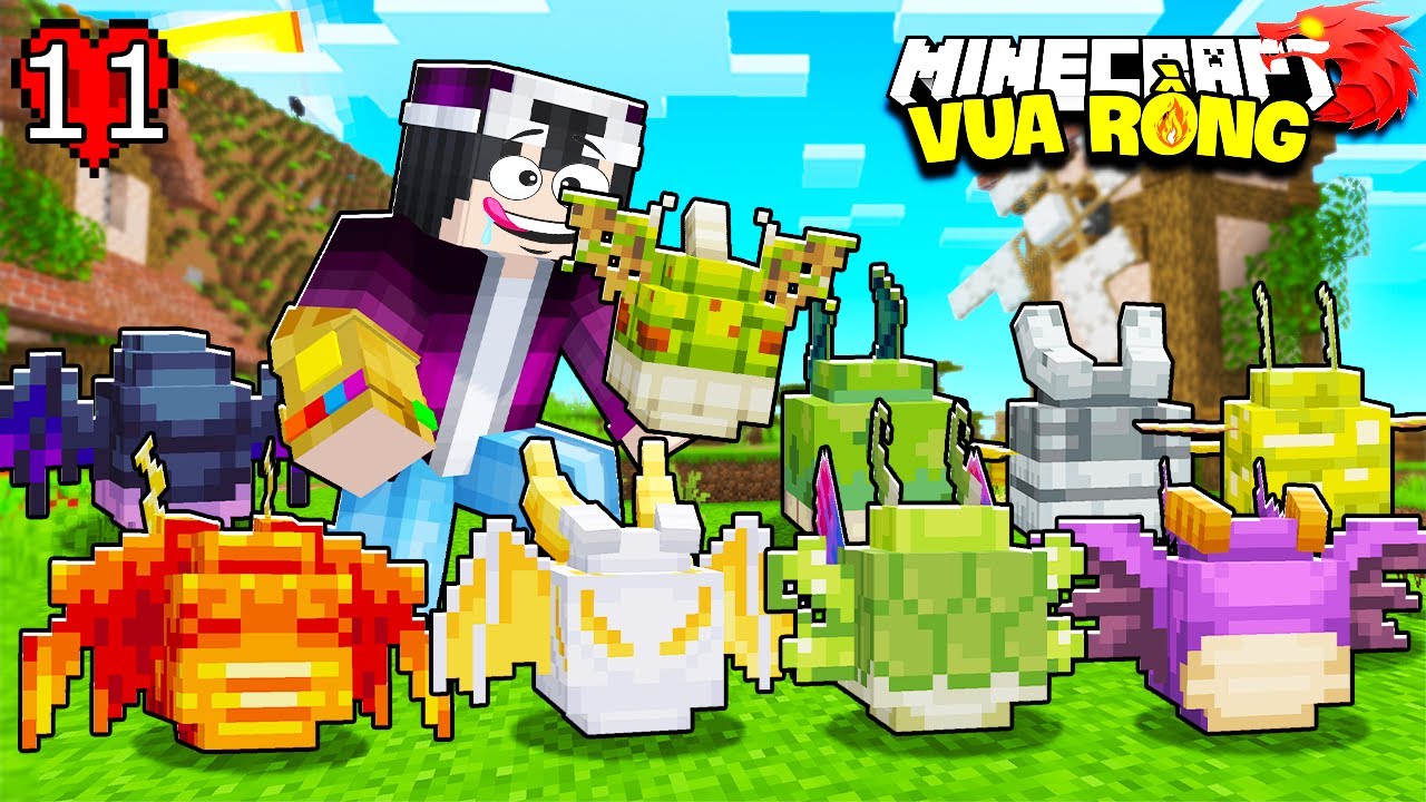 MINECRAFT VUA RỒNG*TẬP 11 | LỘC THỬ THÁCH SĂN TÌM 9 TRỨNG RỒNG MỚI VÀ ĐỐI MẶT RỒNG ENDER CHƠI LẦY