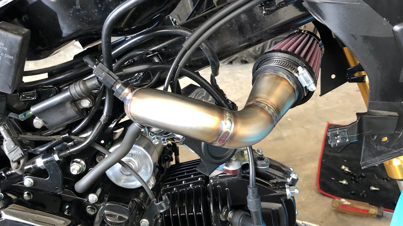 Dinger Built intake for Honda Grom | install video