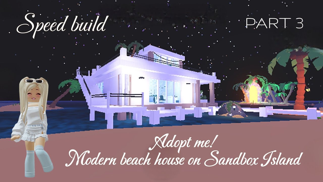 🪸PART 3 | Beach house on the Sandbox Island Adopt me | Speed build