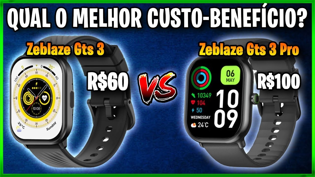 Qual MELHOR Smartwatch CUSTO-BENEFÍCIO da Zeblaze? Zeblaze Gts 3 vs Zeblaze Gts 3 Pro (comparativo)