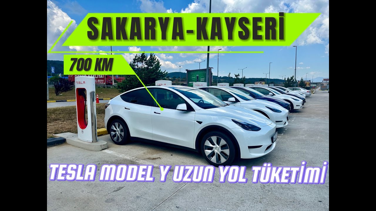 TESLA MODEL Y SR / SAKARYA-KAYSERİ / 700 KM UZUN YOL TÜKETİM VERİLERİ / Vlog