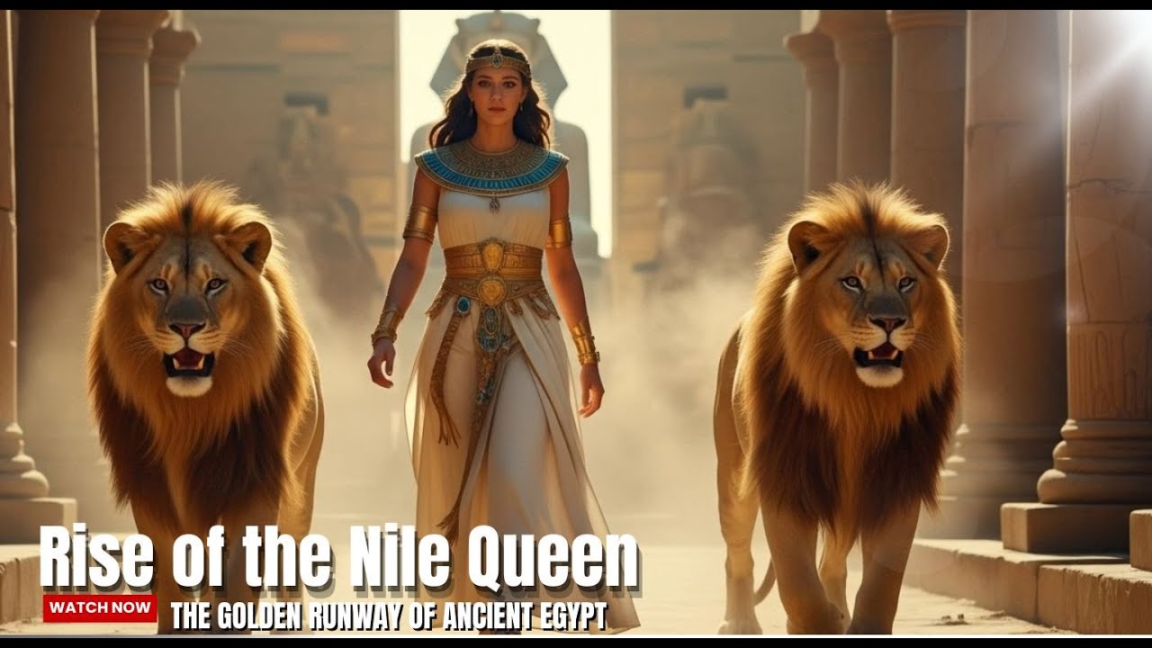 Rise of the Nile Queen: The Golden Runway of Ancient Egypt 4K Cinematic Fashion