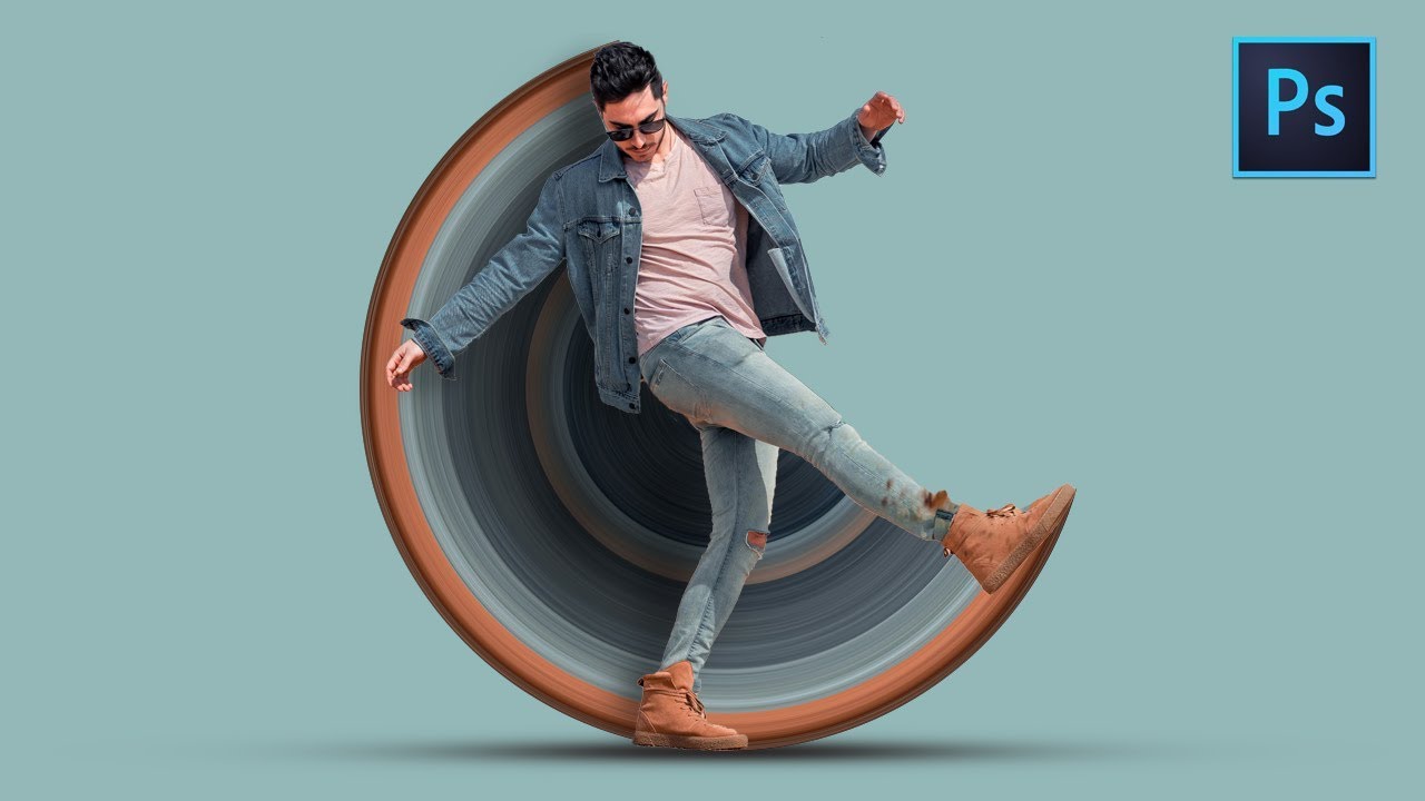 [ Photoshop Tutorial ] How to Create CIRCULAR STRETCH Effect in Photoshop