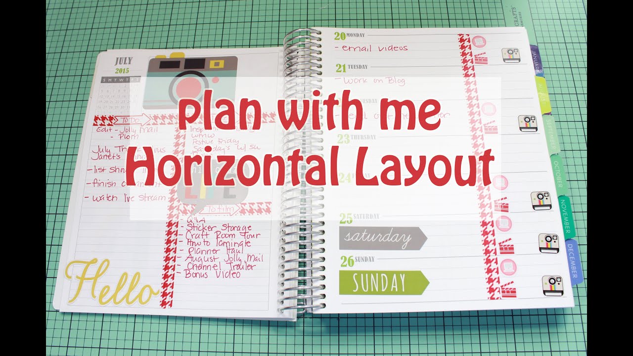 Plan with me Weekly Planning Session July 20th Horizontal