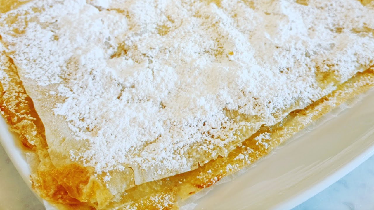 Postre rápido. Pasta filo con rellenos.