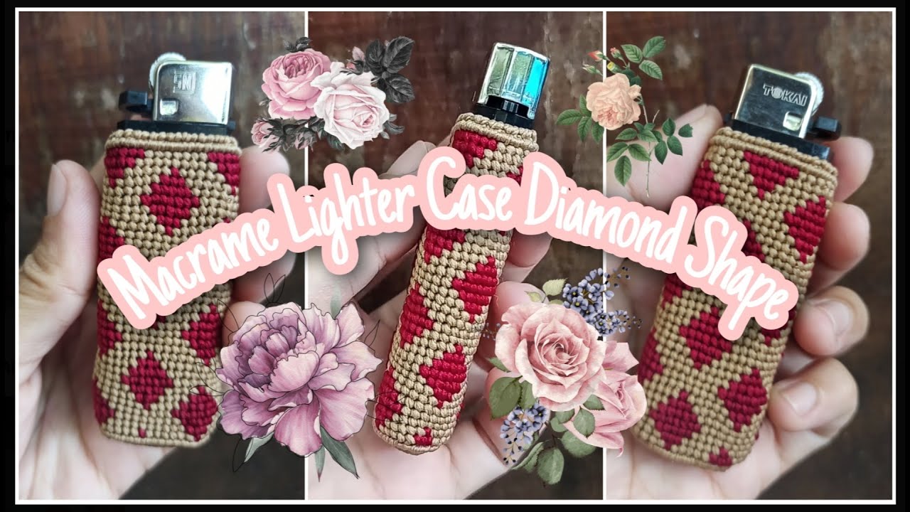 Macrame Lighter Case Diamond Shape 🔶 / Sarung Korek Api Wajik 🔶