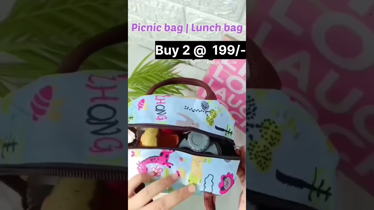 buy any 2 @ just 199/-#7982052796#youtubeshorts#lunchbag#picnicbag