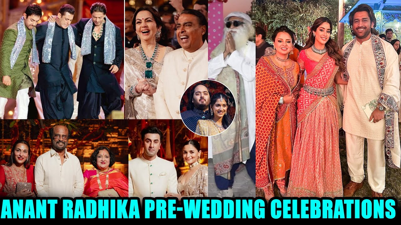 Anant & Radhika PreWedding Celebrations | Rajinikanth, Sadguru, MS Dhoni, Salman Khan, Shahrukh Khan