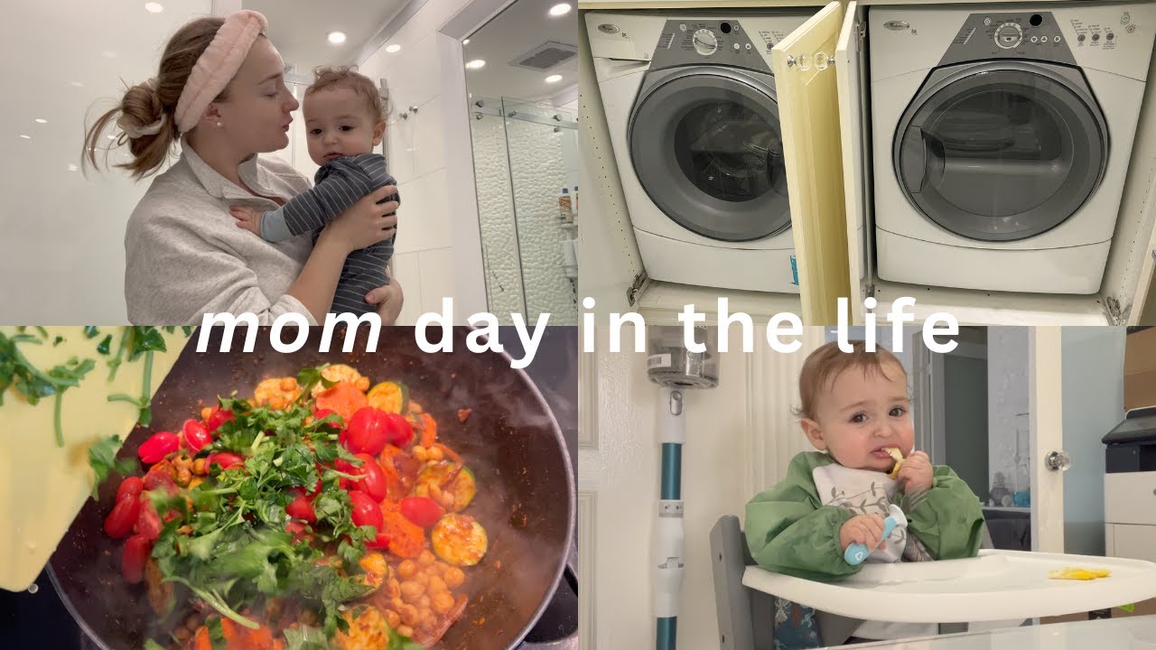 DAY IN THE LIFE with a 9 months old baby | Breastfeeding, BLW, crawling & more!