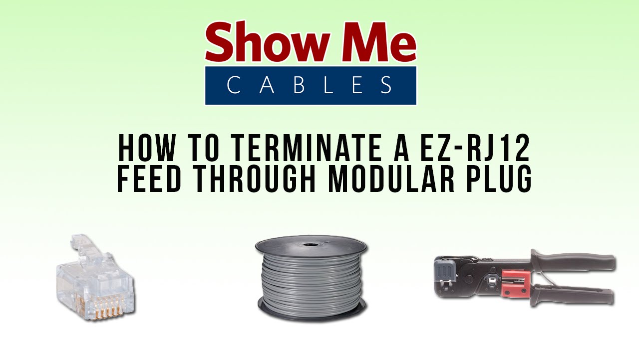 How to Terminate a  EZ-RJ12 and EZ-RJ11 Feed Through Modular Plug - Round Cable #563