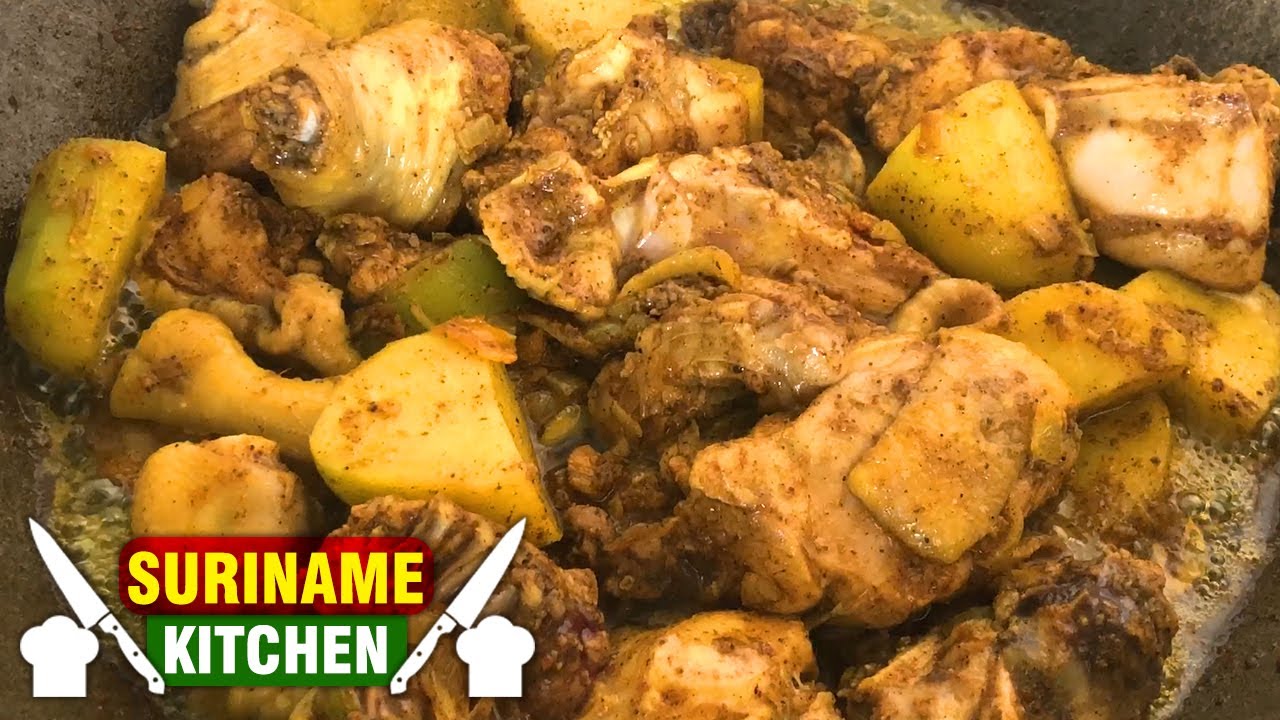 Aardappel Kip In Masala Op Z'n Hindoestaans | Potato Chicken In Curry Powder On I'ts Hindustani Way