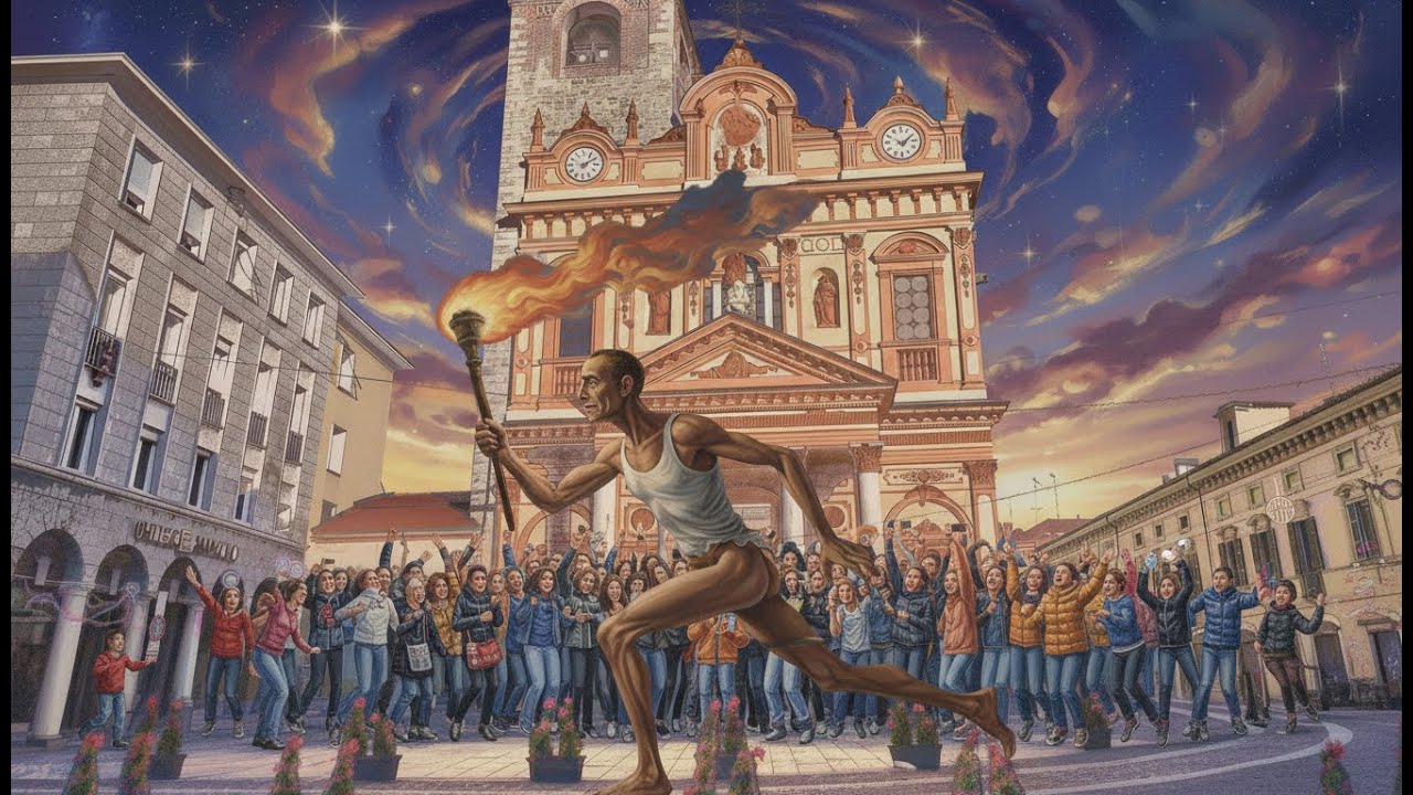 La fiaccola olimpica attraversa Borgomanero