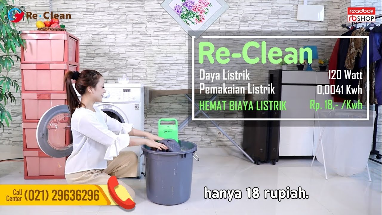 ReClean Sangat Praktis Tidak Perlu Repot Mengucek, Menggilas & Menyikat