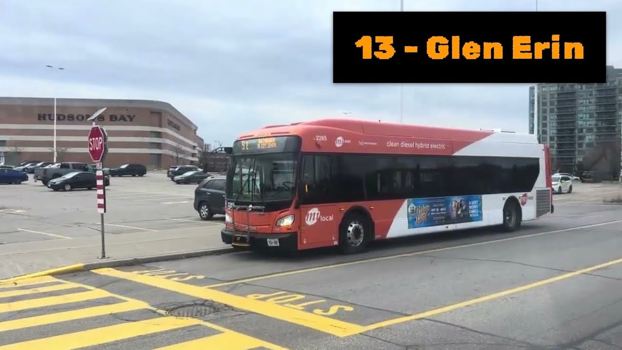 MiWay Glen Erin Bus 13: Meadowvale Town Centre to South Common