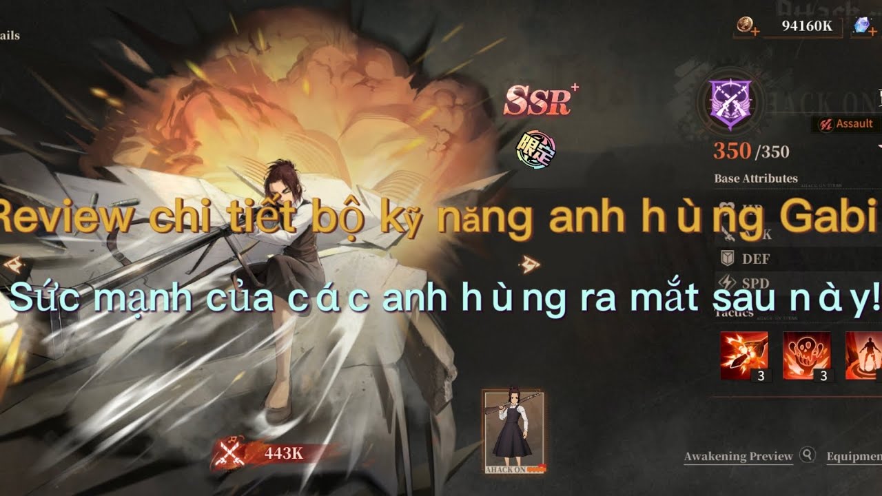Titan Regiment -Titan survey corps| Review chi tiết bộ kỹ năng của anh hùng Gabi( SSR+)• Zero Gamer 