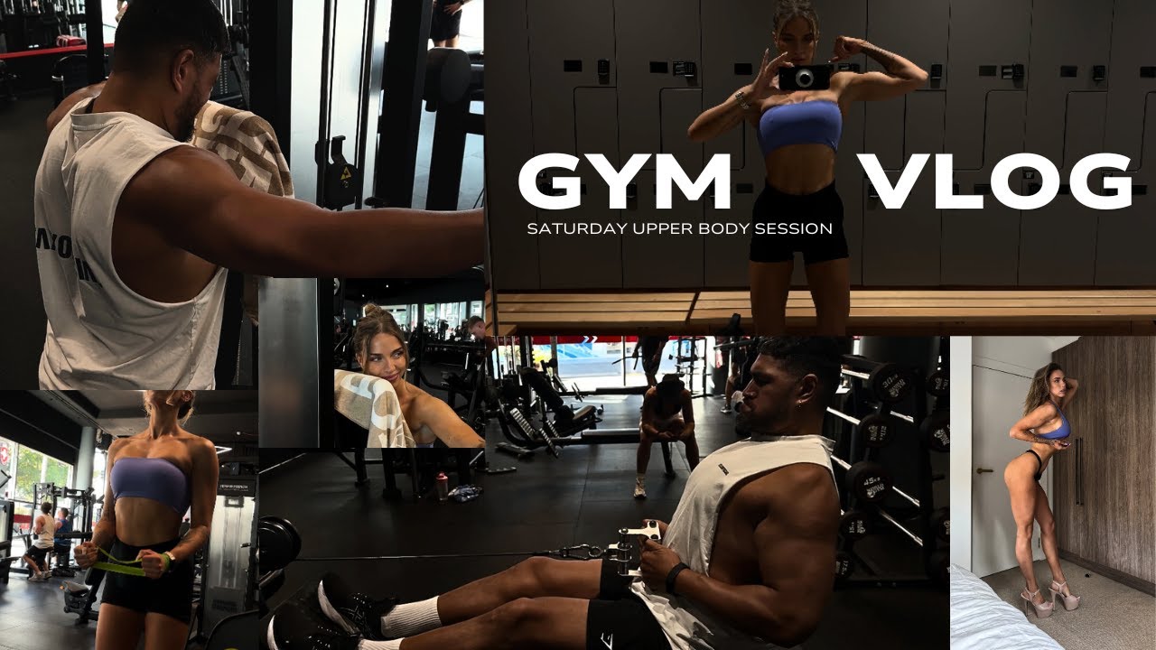back shoulders and arms day | gym vlog💪