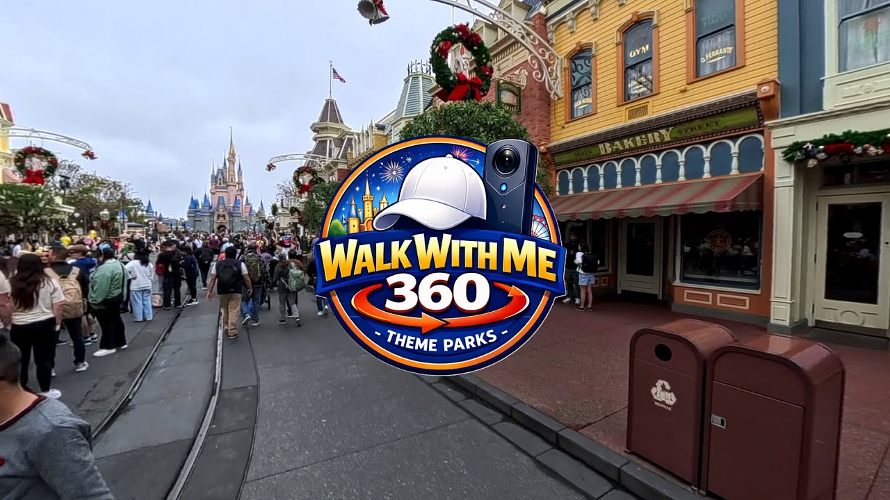 Walt Disney World - Magic Kingdom - Main Street USA Christmas | POV in 360° 4K | VR