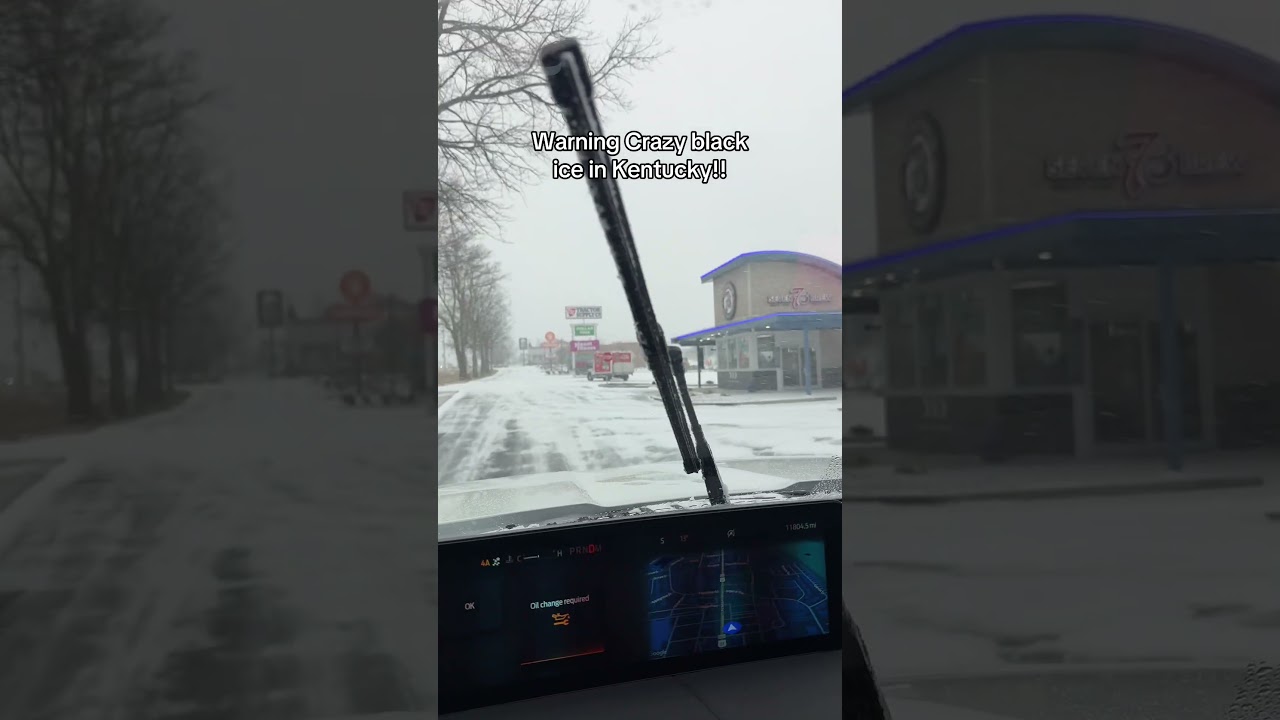 Безумная снежная буря в Кентукки с гололедом! 