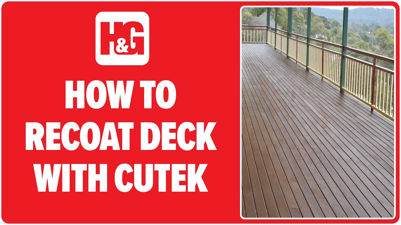 How To Recoat My Deck With CuTek Without Sanding