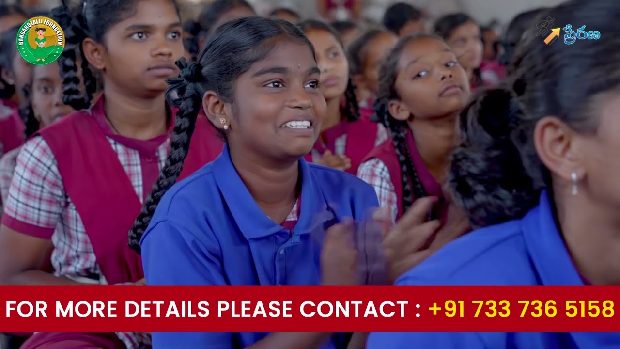 Bangarutalli Foundation's Prerana program at ZPHS Girls, Ibrahimpatnam.