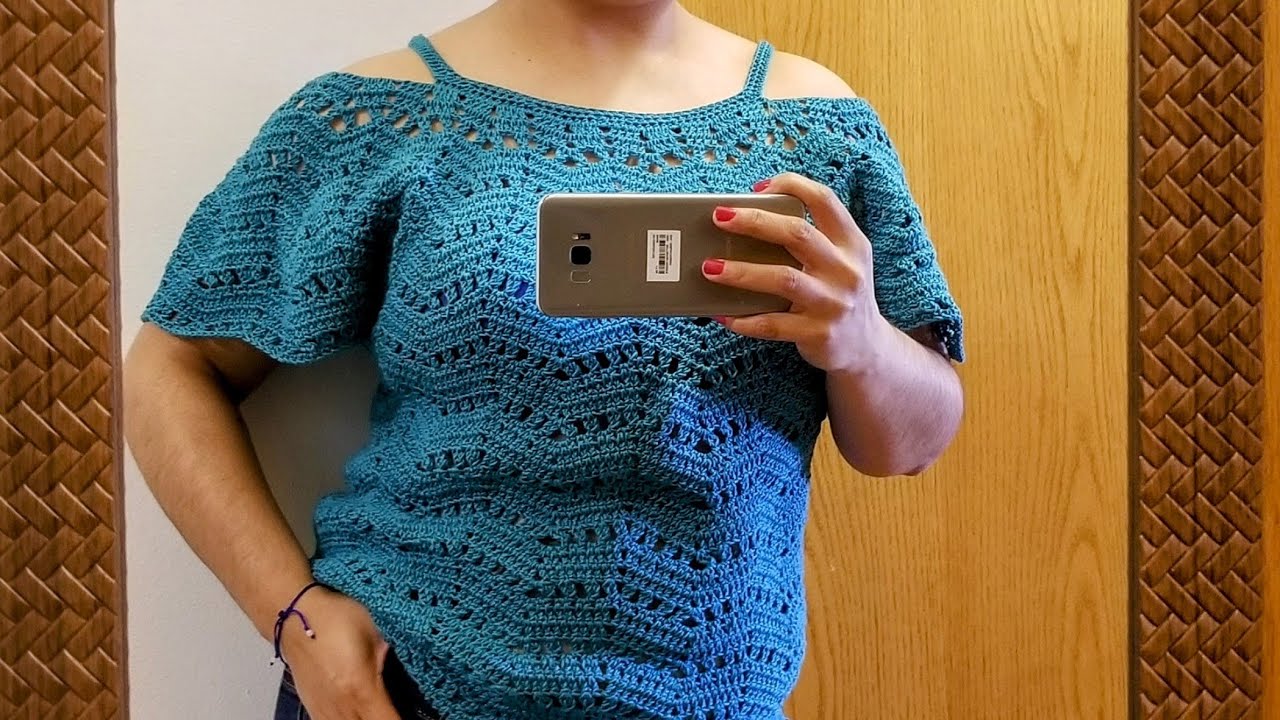 BLUSA tejida a CROCHET zigzag *(tutorial completo)*