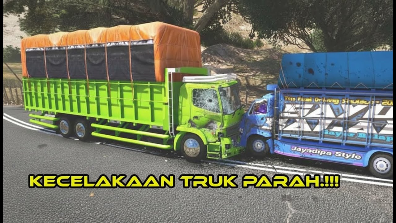KECELAKAAN PARAH TRUK CANTER VS TRUK HINO 500