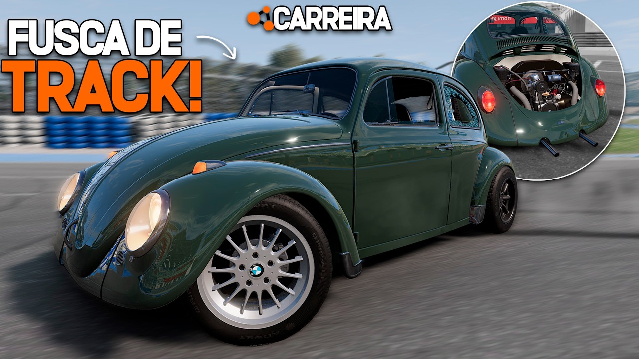 TRANSFORMEI O FUSCA 67 ABANDONADO NUM CARRO DE PISTA! 110cv🏁 | Carreira BeamNG