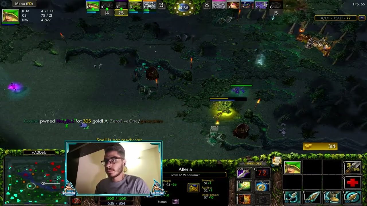 dota1 atinad stearm map v7.00e6 hero Alleria - Windrunner best game  //atinad//rgc//iccup