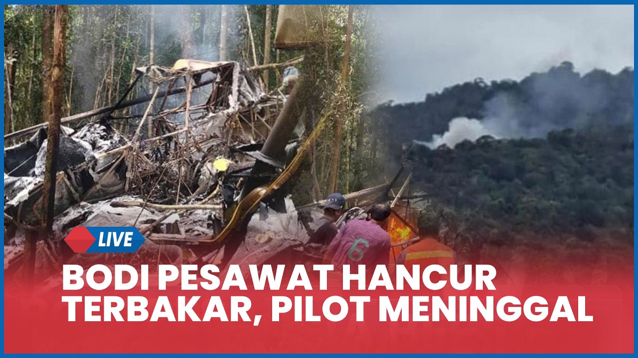 Penampakan Pesawat Pelita Air AT-802 Jatuh di Nunukan, Bodi Hancur Terbakar dan Pilot Meninggal