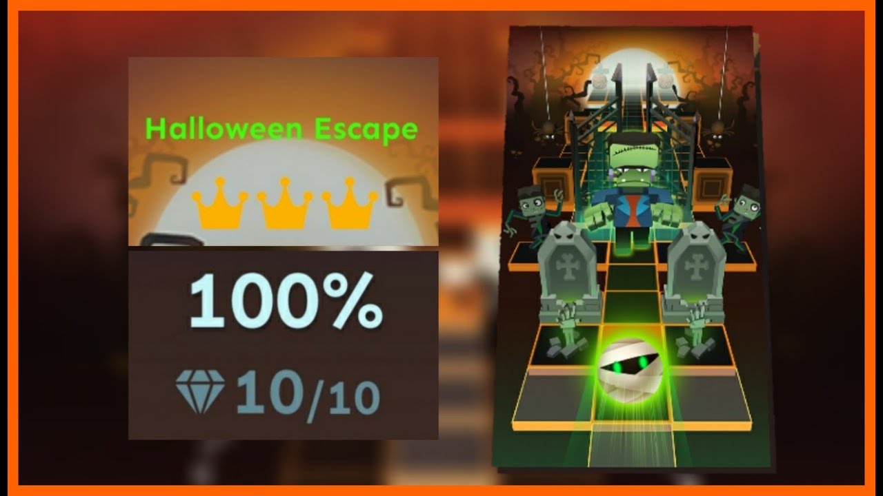 「Rolling Sky」Halloween Escape「Bonus Level 9」| ★★