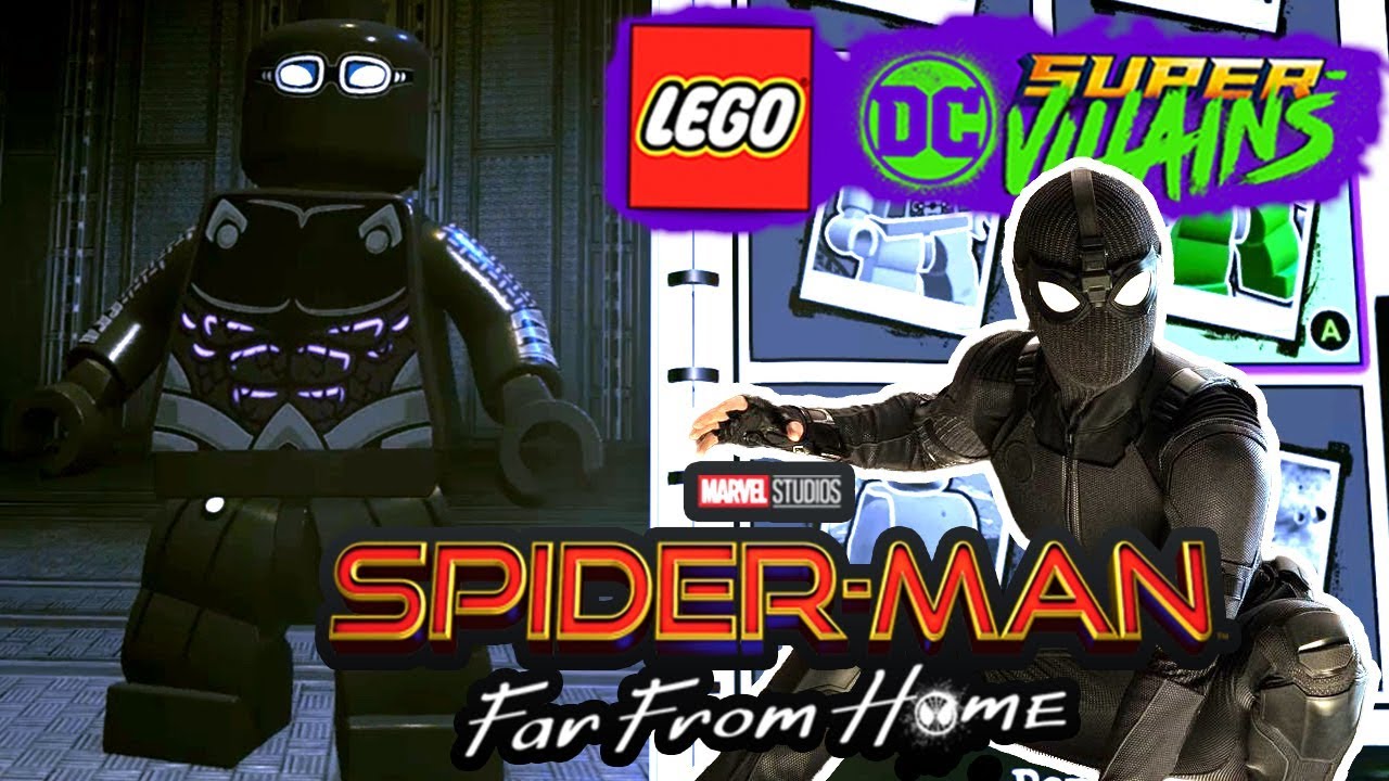 LEGO DC Super villains #167 HOMEM-ARANHA LONGE DE CASA TRAJE FURTIVO NO CRIADOR DE PERSONAGENS