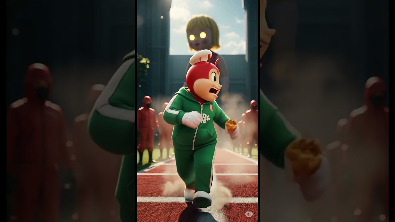 🏃&zwj;♂️💨 Jollibee Runs for His Life in Squid Game!  #jollibee  #squidgame