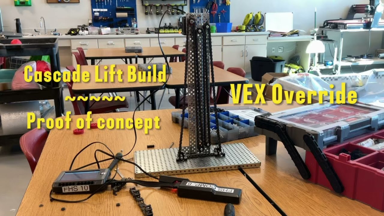 VEX Override Cascade/Continuous Lift Prototype | Concept by Drill Bit 11921C