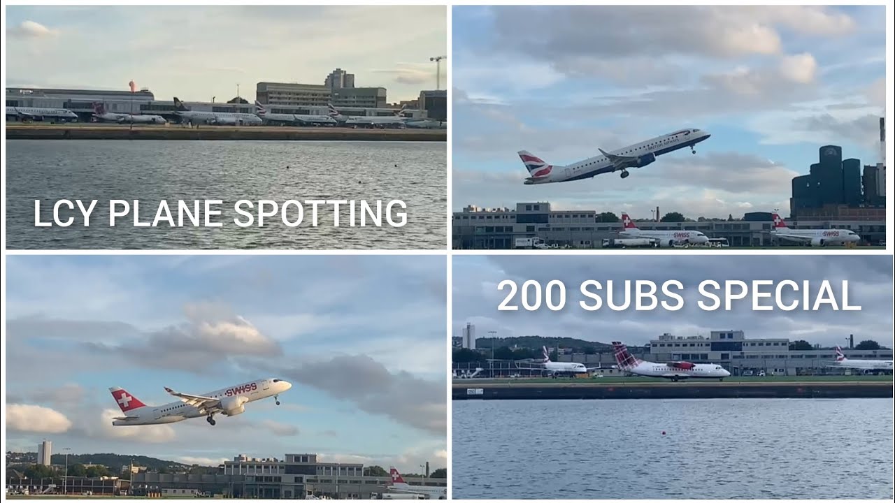 WINDY PLANE SPOTTING AT LONDON CITY | ARRIVALS AND DEPARTURES RWY 27