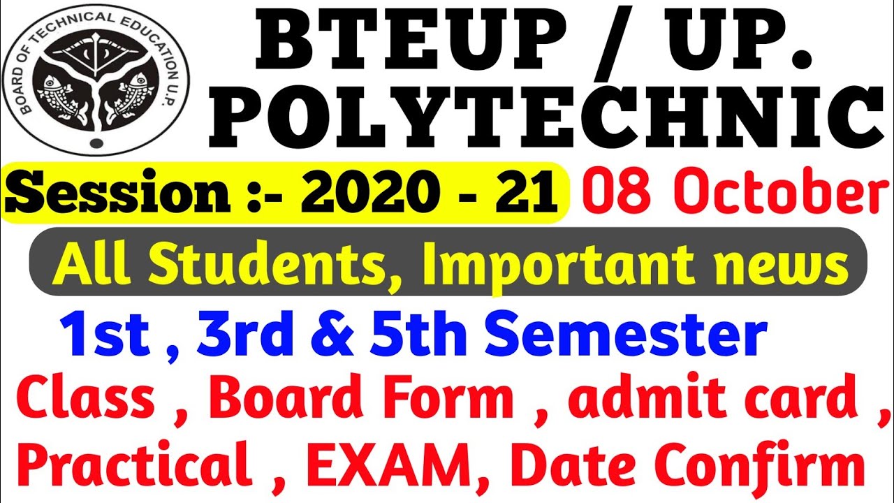 #BTEUP_Session_2020-21 News // bteup today news // bteup latest news // upbte news update // bteup