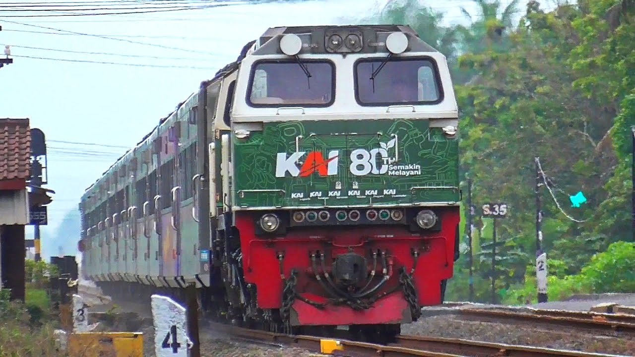 HUNTING MOMEN KERETA API NGEBUT DI SPOT TIKUNGAN DAN LURUS PEJAGOAN KEBUMEN‼️