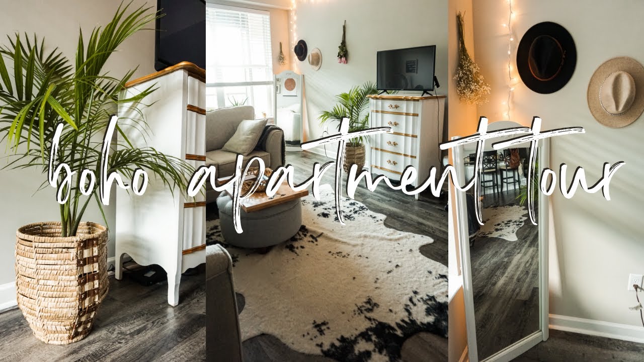 MY BOHO APARTMENT TOUR // one bedroom, cozy, natural, bohemian, thrifted // Nastasia Grace
