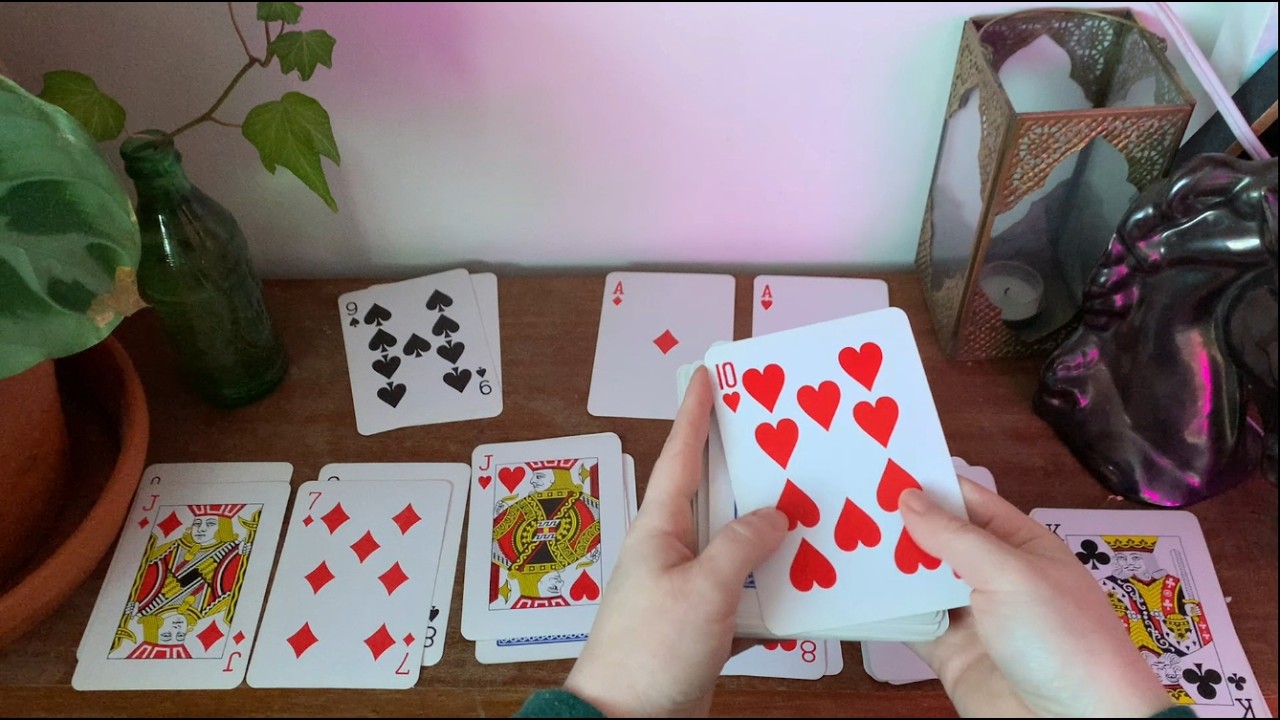 ASMR Solitaire Patience Card Game with Jumbo Deck