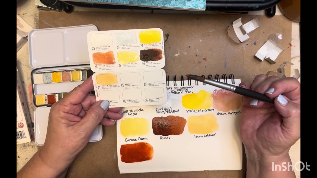 Swatching Art Philosophy by Prima&rsquo;s Decadent Pies Palette 