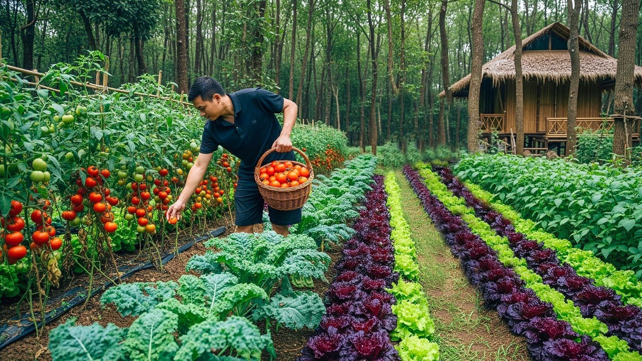CEO grows vegetables, takes care & harvests them after 95 days, using completely organic fertilizer