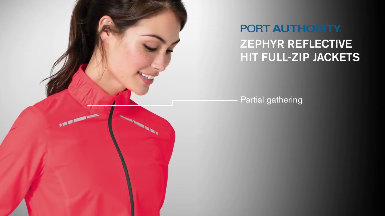 Port Authority J345 and L345 Zephyr Reflective Hit Full-Zip Jacket