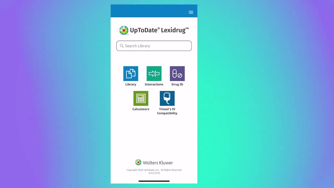 UpToDate Lexidrug Mobile App Basics