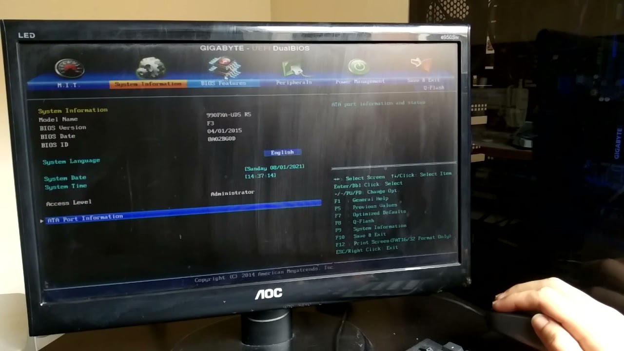 Configuraciòn de BIOS o UEFI de su computador