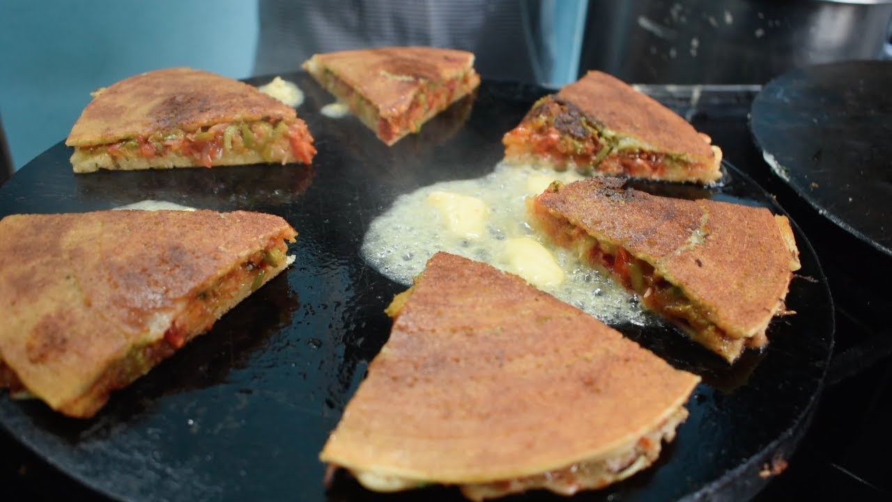 BUTTER LOADED Uttapa Sandwich | Double Layered Uttapam | Indian Street Food