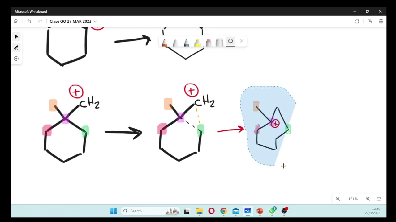 Qu&iacute;mica organica 1: Resoluci&oacute;n de transposiciones de carbocationes. Migraci&oacute;n de grupos metilo.