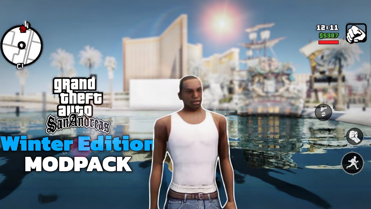 GTA San Andreas Winter Edition 😱 | Realistic Graphics Modpack for Mobile